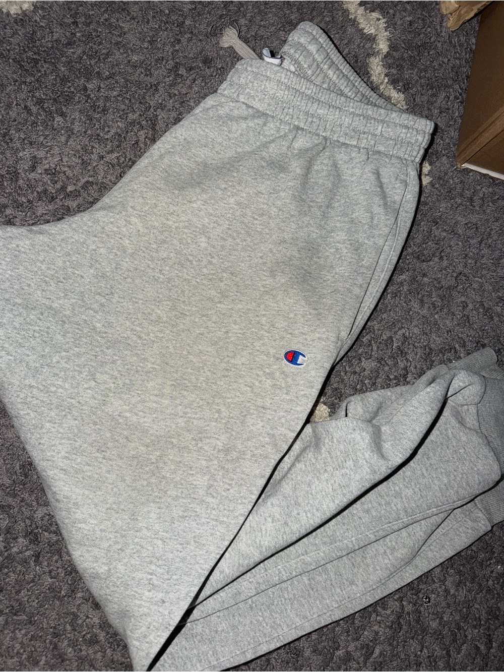 Champion Mens Grey Logo Sweatpants